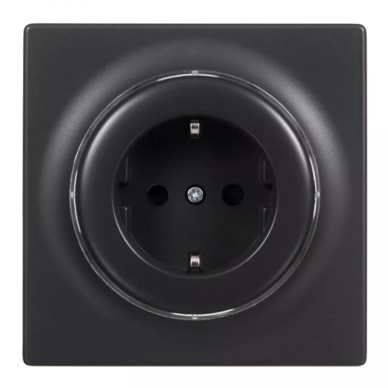 Pistikupesa tüüp F Fibaro FGWOF-011-8, 1 pesa, 110–230 V, 50/60 Hz, must