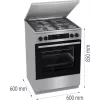 Gorenje GKS6C71XF vabalt seisev pliit hõbedane