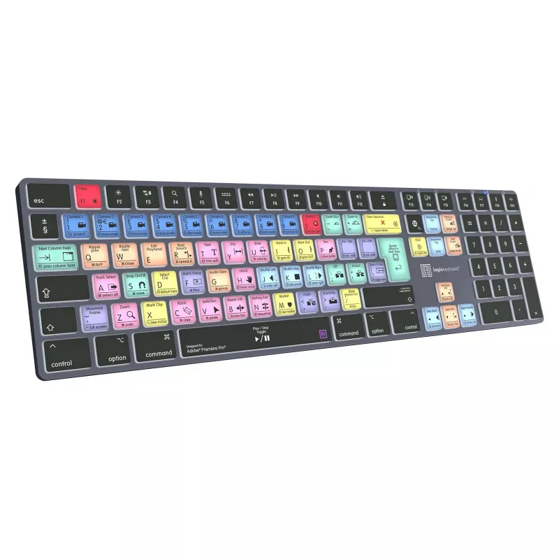 LogicKeyboard Titan DE Mac klaviatuur Adobe Premiere Pro CC jaoks – saksa paigutusega