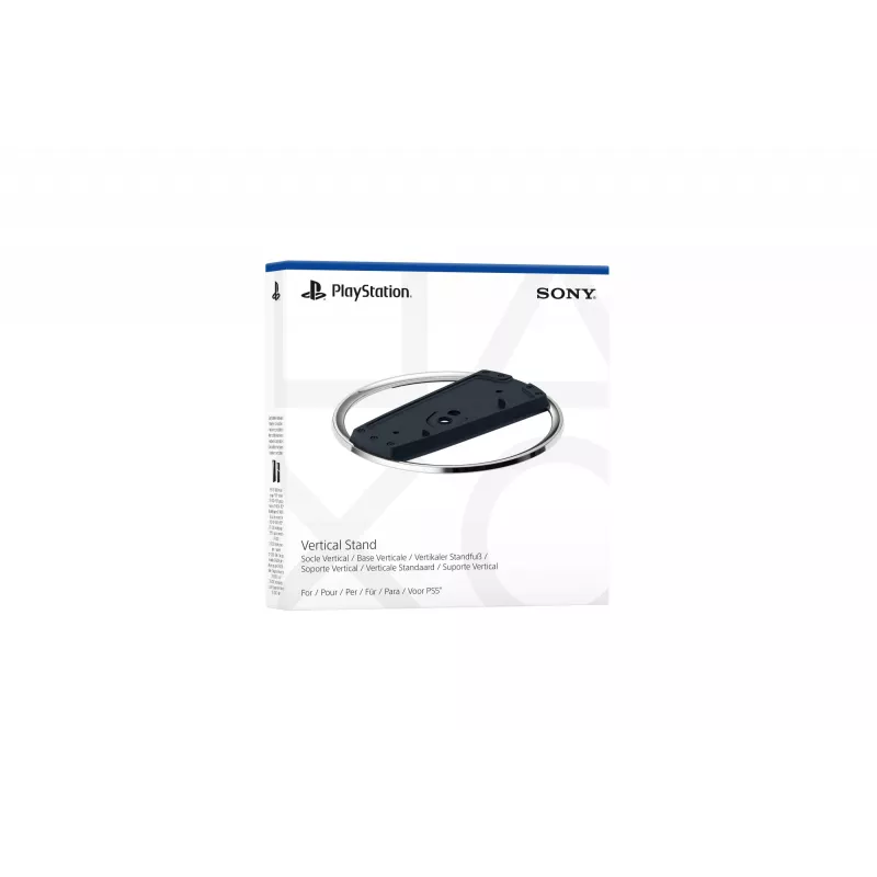 Sony vertikaalne alus, alus, PlayStation 5 õhuke, must, kroom, läikiv / matt, PlayStation 5 õhuke, PlayStation 5 õhuke Digital Edition, 191 mm