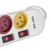 Pistikupesariba MACLEAN MCE229W — 4 pesa, 2× USB, 1,5 m kaabel, tüüp F, 10 A, valge