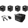 LED Par Light EUROLITE AKKU UP-1 4x koos pehme koti ja QuickDMX-iga, akutoitega kaasaskantavad par-tuled
