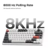 Mehaaniline 75% klaviatuur Keychron Q1 Ultra 8K — USB + RF traadita + Bluetooth, RGB, must