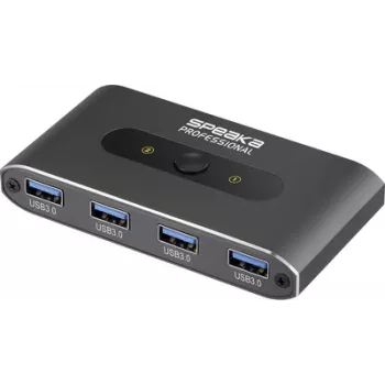 SpeaKa Professional 2 pordiga USB 3.2 Gen 1-lüliti (USB 3.0) Hall (SP-13712096)