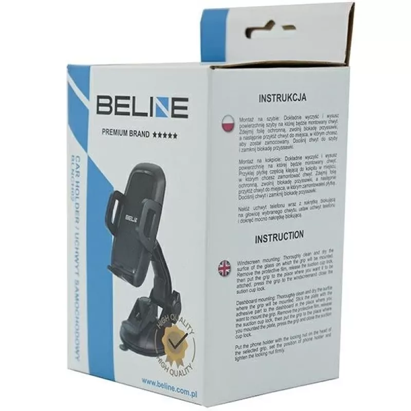 Auto telefoni hoidik Beline Beli02131 2-in-1 tuuleklaasikinnitus reguleeritava nurgaga