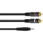 Audio adapterkaabel Omnitronic 3,5 mm pistikupesa kuni 2×RCA, 6 m, mudel 30225148