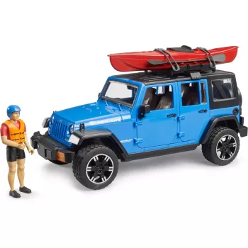 Mängusõiduki mudel BRUDER Jeep Wrangler Rubicon Unlimited koos süstaga ja figuuriga BR-02529