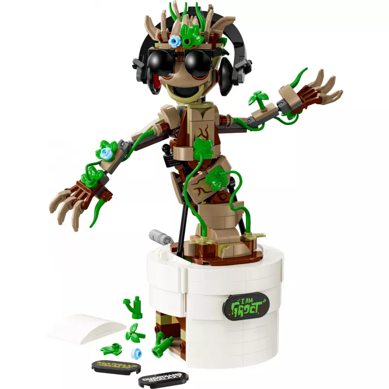 LEGO Marvel Tantsiv Groot ehitatav animeeritud mänguasi tegelaskuju Galaktika Valvurid laste käsitsi juhitav interaktiivne mängukomplekt superkangelane