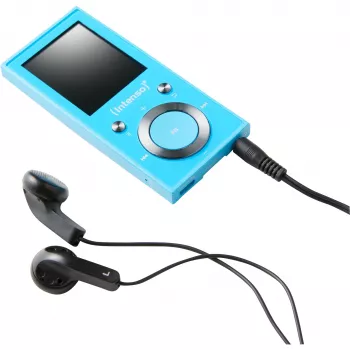 MP3-mängija INTENSO Video Scooter BT — 16 GB, LCD-ekraan, MicroSD-ühilduv, sinine