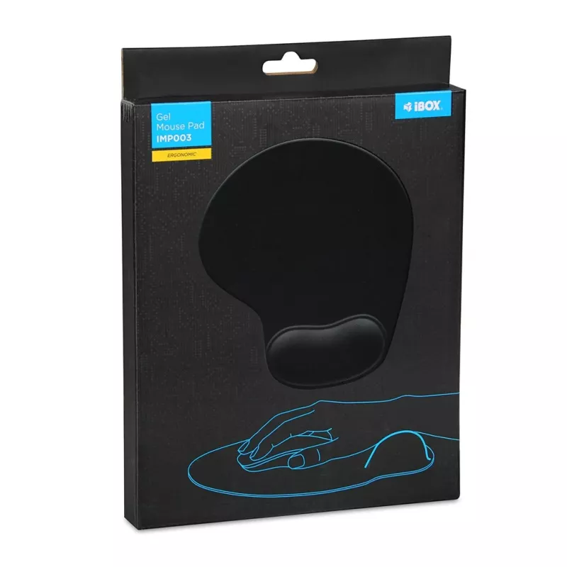 hiir pad IB0X IMP003 randmetoega, must, 190×230 mm