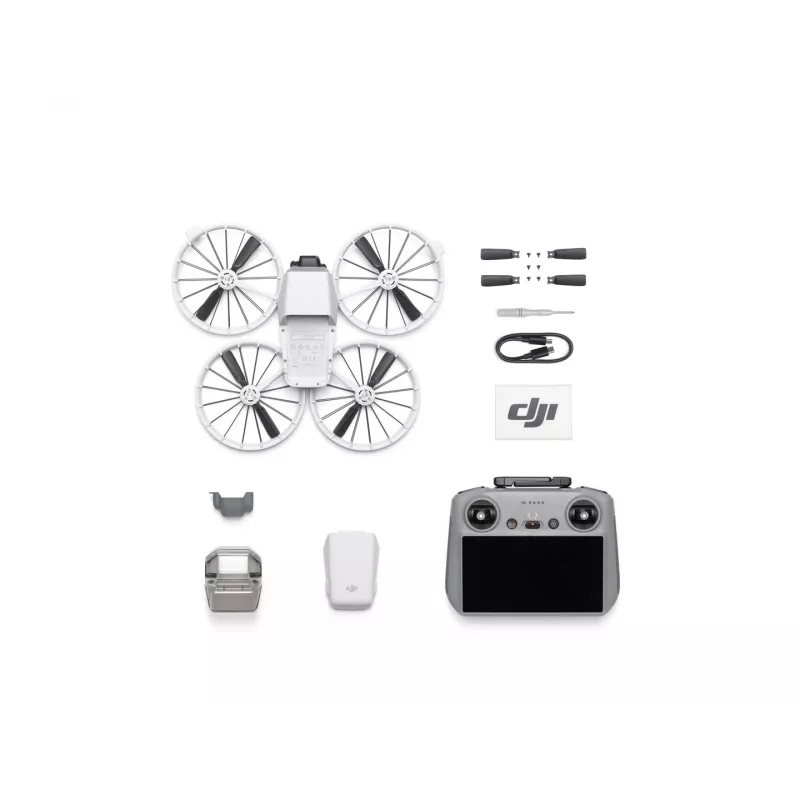 Droon DJI Flip 4 48 MP kaameraga, 4K (3840x2160), 3110 mAh aku, 16 m/s, 14 000 m ulatus, 4 rootorit, 0,249 kg, must/valge