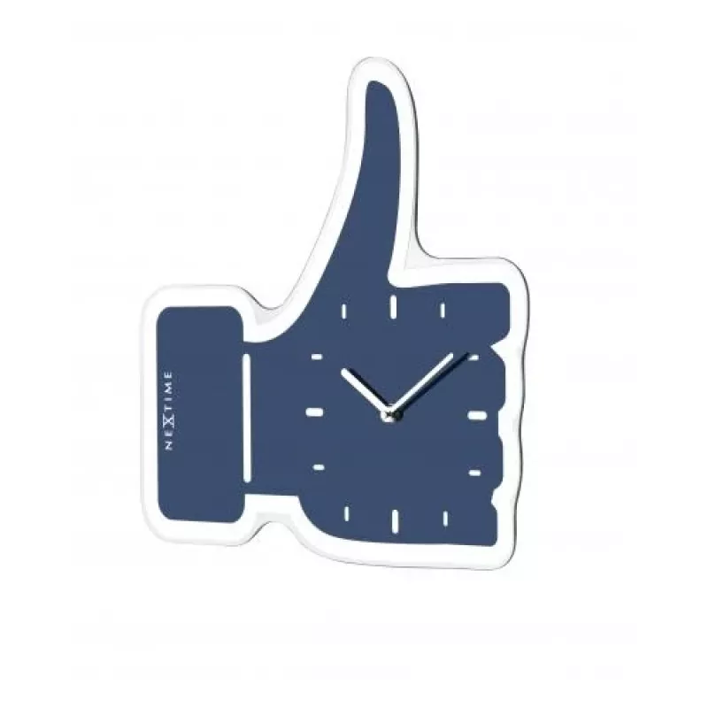 NeXtime kell 5185bl Mini Thumbs Up, 20,5x21, seinakell, sinine/hõbedane
