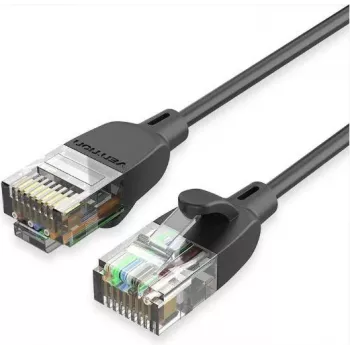 Võrgukaabel Vention IBIBG Cat6A UTP õhuke ühenduskaabel, 1,5 m, must