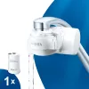 Kraaniveefilter BRITA ON TAP V CU CE2 (1052067) — 4-astmeline, 600 l mahutavus, 3 režiimi, 5 adapterit, valge