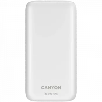 CANYON toitepank PB-301 LED 30000 mAh PD 20W QC 3.0 Valge
