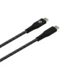 USB USB-C to USB-C andmekaabel Tellur TLL155471, 1 m, 3 A, 60 W PD, nailonpunutud, must