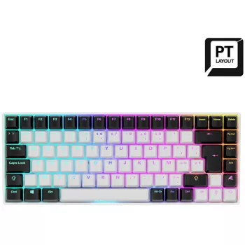 Sharkoon SKILLER SGK50 S3 klaviatuur mängimiseks USB QWERTY Portugali valge