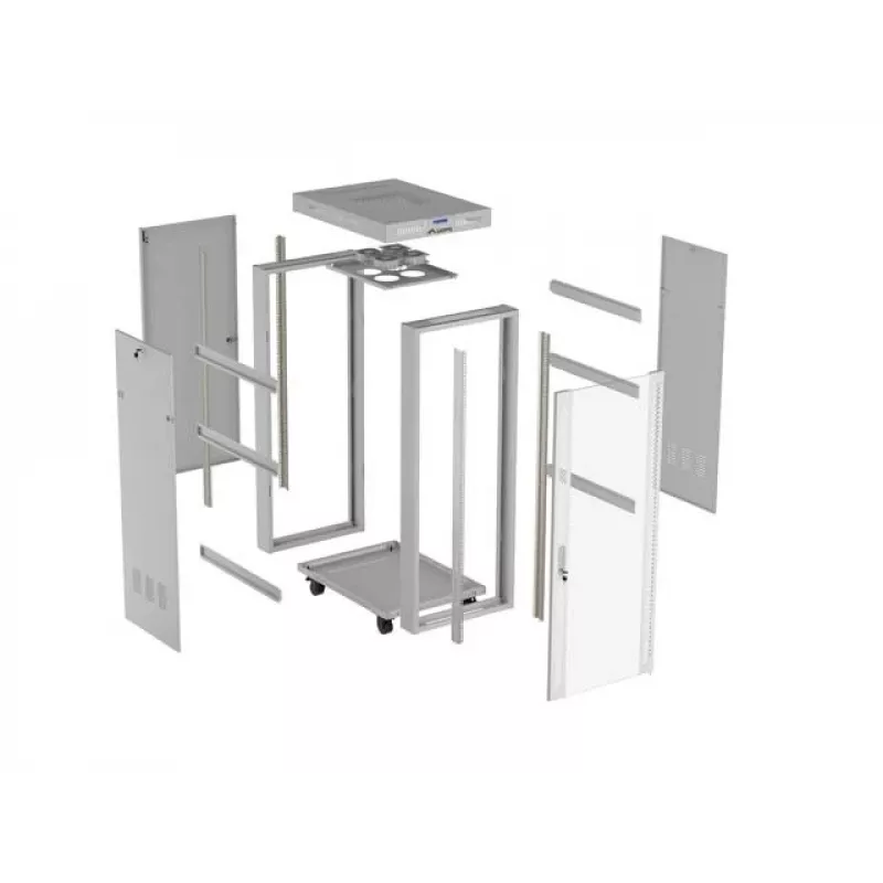 19-tolline 32U LANBERG püstikapp hall klaasukse ja LCD-ga 600×800 mm (tasapakendis)
