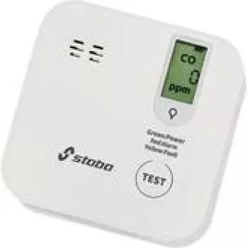 Süsinikmonooksiidiandur Stabo CO Alarm IV Wireless, patareitoitel 3 V, valge