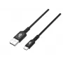 USB-USB C kaabel 2m silikoonmust Quick Charge