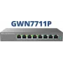 Juhitav L2 Gigabit PoE võrgukommutaator Grandstream GWN7711P — 8x RJ-45 10/100/1000, 48V DC, laua-/seinapaigaldus