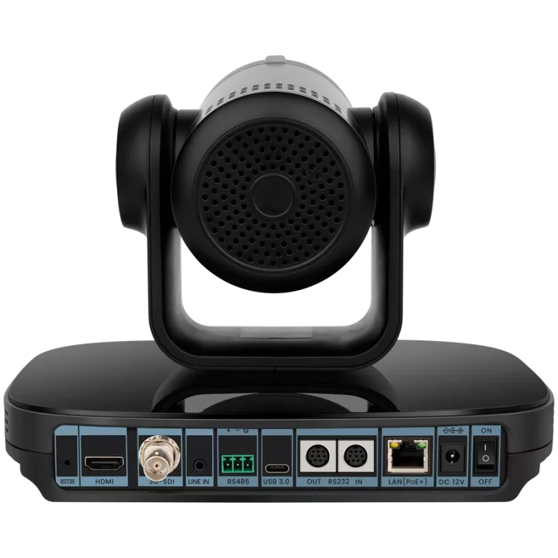 Prestigio videokonverentsi 4K PTZ-kaamera Alpha — 4K UHD, 8,4 MP, PTZ, AI, PoE, HDMI 2.0/USB 3.0/RJ45/3G-SDI (mikrofonita)