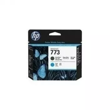HP 773 Mattmust/tsüaan Designjet prindipea, HP DesignJet Z6600 tootmisseeria printer, termiline tindiprinter, must, tsüaan, Singapur, 28 mm, 143 mm