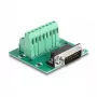 DeLOCK D-Sub 15 kontakti isane klemmiplokile DIN-liistule 58 mm x 61 mm x 30 mm