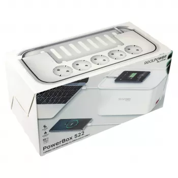 Pikendusjuhe RealPower PowerBox 522 1,5 m 5 pistikupesa Siseruumidesse Valge