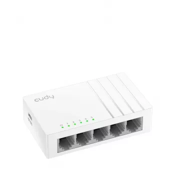 Võrgukommutaator Cudy GS105U — Haldamata 5-pordine Gigabit Ethernet (10/100/1000), valge, 5 V