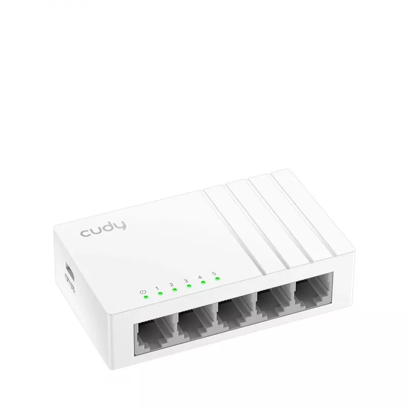 Võrgukommutaator Cudy GS105U — Haldamata 5-pordine Gigabit Ethernet (10/100/1000), valge, 5 V