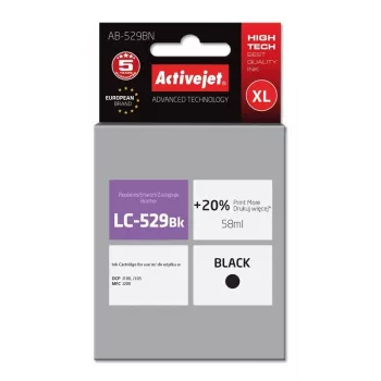Activejet AB-529BN tint (asendus Brother LC529BK; Supreme; 58 ml; must)