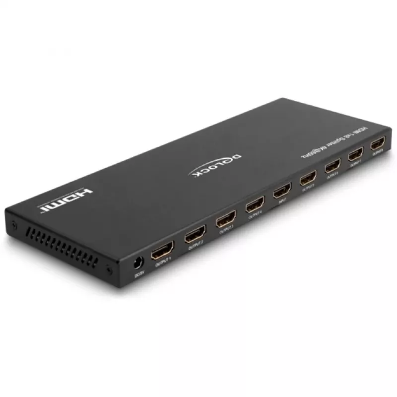DeLOCK HDMI jaotur 1 x HDMI sisend 8 x HDMI väljundini 4K 60 Hz