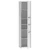 Vannitoa hoiukapp top e shop S43 BIEL — vabalt seisev, 6 riiulit, 400×300×1700 mm, valge