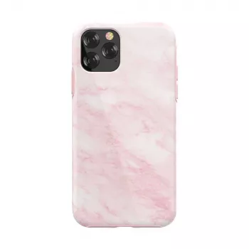 Telefonikott Devia Marble seeria iPhone 11 Pro Max-ile, roosa, kaitsev kõva kest