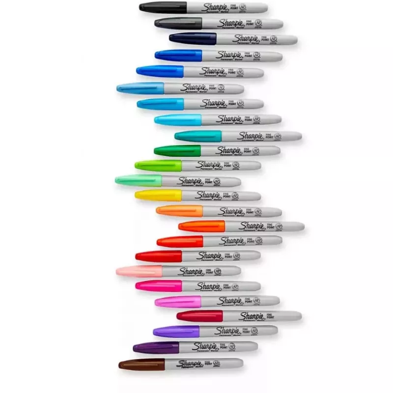 Sharpie Fine Point püsimarker, must, 12 tk
