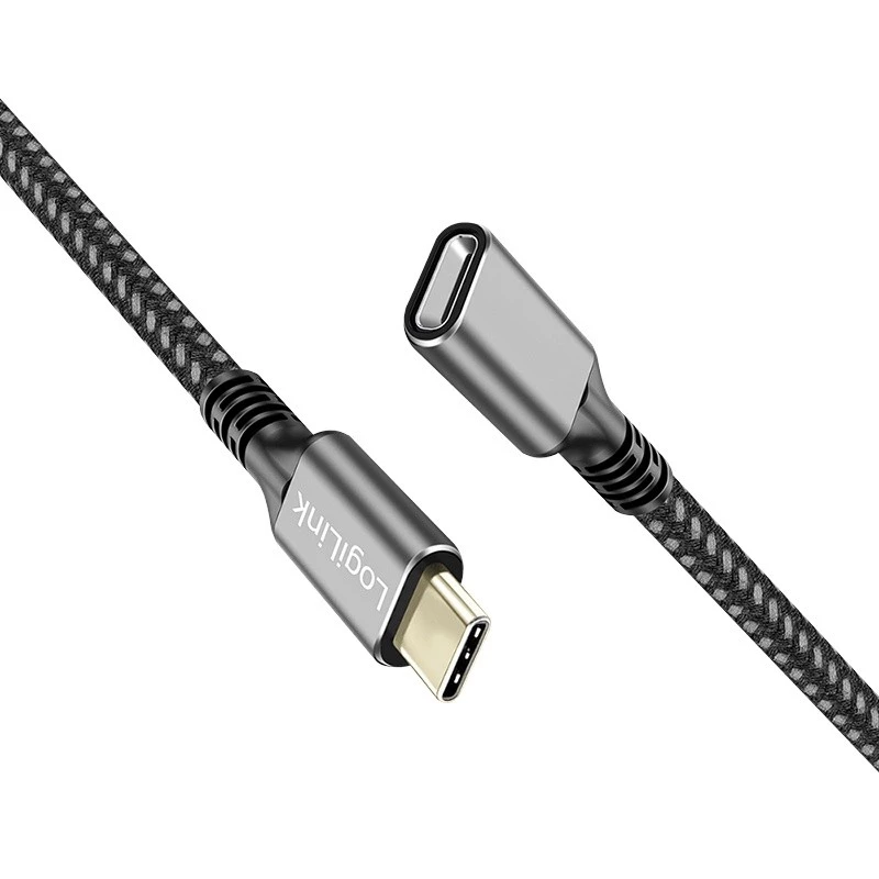 USB 3.2 Gen2 Type-C USB-C/F pikenduskaabel, PD, 1 m