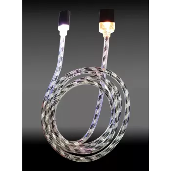 LC-POWER kaabel USB-Micro-1M-8 1m must/hõbe, USB A Micro-USB (LC-C-USB-MICRO-1M-8)