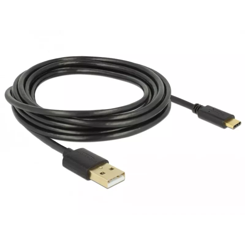 USB-kaabel DeLOCK 85209 USB 2.0 3 m USB A USB C Must