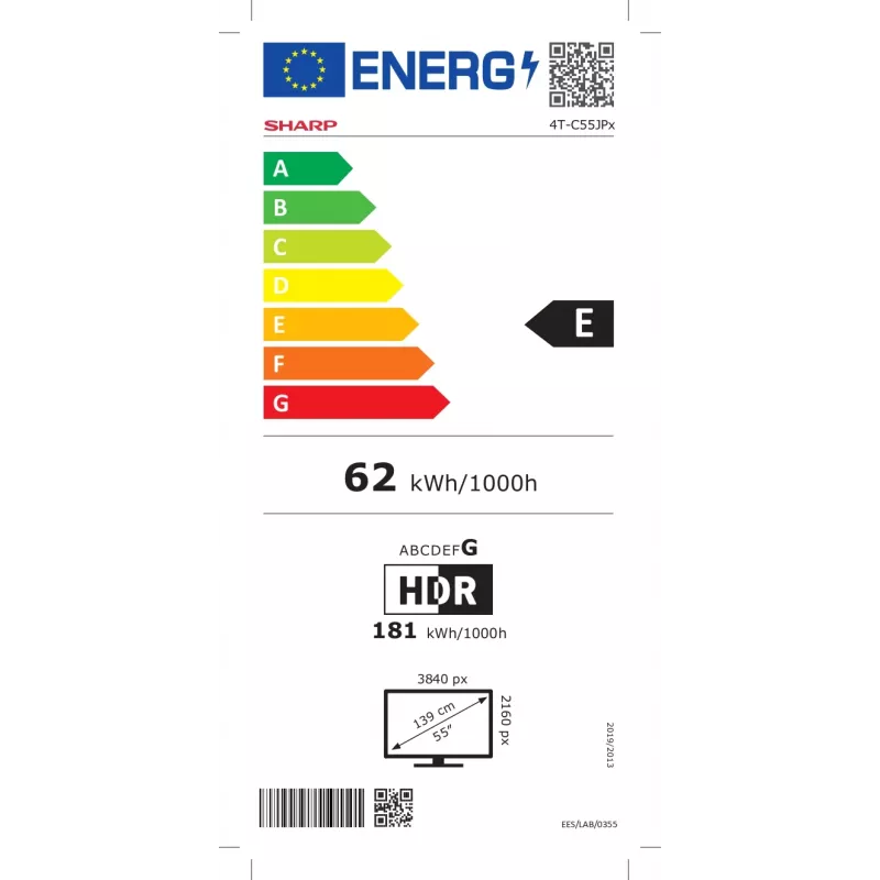 Sharp 4K Ultra HD QLED MiniLED televiisor | 55JP7265E | 55 | Google TV | UHD