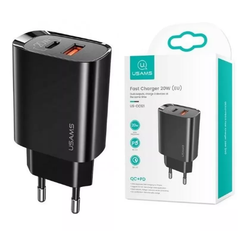Laadija usams T35 20W PD3 USB-C–USB kiirlaadimisadapter