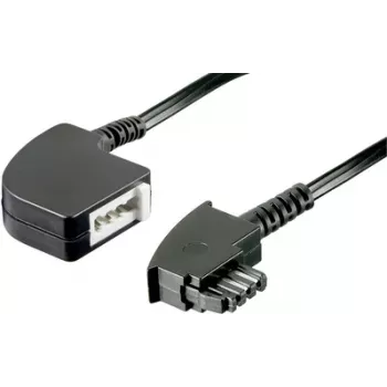 Basetech Telefon (analog) pikenduskaabel [1x TAE-F-pistik - 1x TAE-F-pesa] 6,00 m Must (BT-1602117)