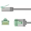 Goobay Ultra-Flexible CAT 8.1 patch-kaabel õhuke U/FTP hall - extra-short plug 99.9% (74345)