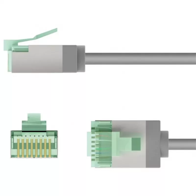 Goobay Ultra-Flexible CAT 8.1 patch-kaabel õhuke U/FTP hall - extra-short plug 99.9% (74345)