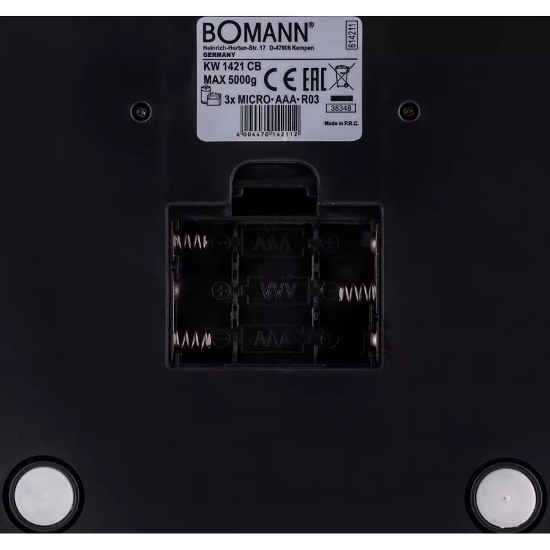 Bomann KW 1421 CB - LCD - must - roostevaba teras - 160 x 230 x 18 mm - 18 mm - AAA - roostevaba teras (614211)
