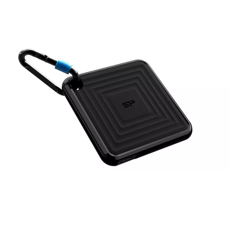 SILICON POWER PC60 - SSD - 1TB - extern (tragbar) - USB 3,2 Gen 2 - 256-Bit-AES - Schwarz (SP010TBPSDPC60CK)