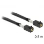 Delock - Sisemine SAS-kaabel - SAS 6 Gbit/s - 4x Mini SAS HD (SFF-8643) 4x Mini SAS HD (SFF-8643) - 50 cm - P/N: 62703, 62704 jaoks