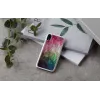 Nutitelefoni ümbris iKins iPhone XR jaoks – vee-lille disain, valge