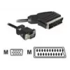 Video kaabli adapter DeLOCK 65028 SCART (21-kontaktiline) VGA-le (D-Sub) 2 m