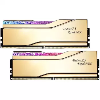 DIMM 32 GB DDR5-8000 (2x 16 GB) Dual-Kit, Arbeitsspeicher gold, F5-8000J3848H16GX2-TR5NG, Trident Z5 Royal Neo, AMD EXPO